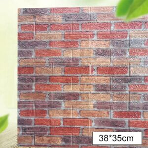 GreenZech (Roman Colored Brick) 5Pcs 3D Soft Tile Brick Wall Sticker Self-adhesive Waterpr GreenZech (Roman Colored Brick) 5Pcs 3D Soft Tile Brick Wall Sticker Self-adhesive Waterpr