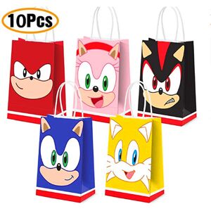 Unbranded (Paper Bag 5 Colors 10PCS) Sonic Cake Topper Banner Cups Plates Balloons Birthda Unbranded (Paper Bag 5 Colors 10PCS) Sonic Cake Topper Banner Cups Plates Balloons Birthda