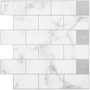 GreenZech (White) 3D Epoxy Vinyl Wall Sticker Waterproof Removable Decal Backsplash Home D GreenZech (White) 3D Epoxy Vinyl Wall Sticker Waterproof Removable Decal Backsplash Home D