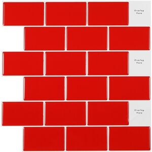 GreenZech (Red) 3D Epoxy Vinyl Wall Sticker Waterproof Removable Decal Backsplash Home Dec GreenZech (Red) 3D Epoxy Vinyl Wall Sticker Waterproof Removable Decal Backsplash Home Dec