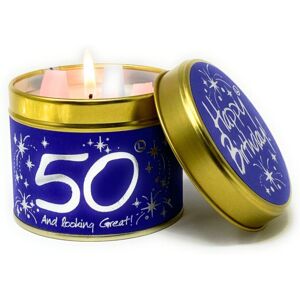 Lily-Flame Lily Flame Happy Birthday 50 Tin Candle Lily-Flame Lily Flame Happy Birthday 50 Tin Candle
