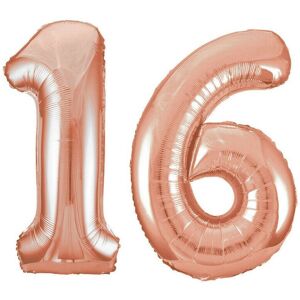 GreenZech (Rose Gold) Large Birthday Party Number 16 Foil Balloon Helium Air Decoration GreenZech (Rose Gold) Large Birthday Party Number 16 Foil Balloon Helium Air Decoration