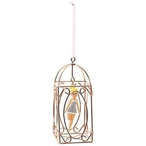 Tinker Bell Rose Gold Cage Christmas Decoration, Disneyland Paris Gift Tinker Bell Rose Gold Cage Christmas Decoration, Disneyland Paris Gift