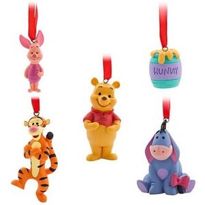 Disney Au Winnie the Pooh Hanging Ornaments, Set of 5, Christmas Ornament, Disney Au Winnie the Pooh Hanging Ornaments, Set of 5, Christmas Ornament,