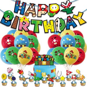 Unbranded Super Mario Birthday Banner Bunting Balloons Party Decorations Decor Unbranded Super Mario Birthday Banner Bunting Balloons Party Decorations Decor
