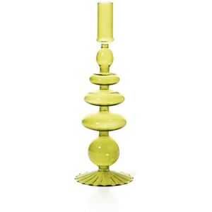 Maegen Glass Taper Candle Holder - Pear Green Maegen Glass Taper Candle Holder - Pear Green