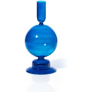 Maegen Egyptian Blue Glass Taper Candle Holder, 18cm Tall, Holds a Single Taper Maegen Egyptian Blue Glass Taper Candle Holder, 18cm Tall, Holds a Single Taper