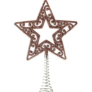 Vivo Large 8'' Glitter Rose Gold Christmas Tree Top Topper Decoration Star Xmas 2021 Vivo Large 8'' Glitter Rose Gold Christmas Tree Top Topper Decoration Star Xmas 2021