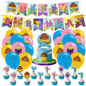 Unbranded (Suit(32pcs)) Hey Duggee Birthday Party Supplies Cake Topper Banner Balloon Them Unbranded (Suit(32pcs)) Hey Duggee Birthday Party Supplies Cake Topper Banner Balloon Them
