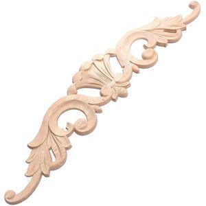 GreenZech (40cm) Wood Carved Applique Frame Onlay Furniture Decoration Unpainted Flower De GreenZech (40cm) Wood Carved Applique Frame Onlay Furniture Decoration Unpainted Flower De