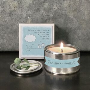 East Of India Beacause Of You I Smile Scented Candle In A Tin With Gift Box Thou East Of India Beacause Of You I Smile Scented Candle In A Tin With Gift Box Thou