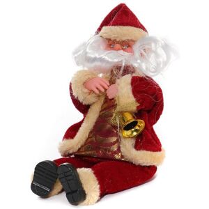 GreenZech (Red) Christmas Party Home Decoration 27CM Flannel Sitting Santa Claus Ornaments GreenZech (Red) Christmas Party Home Decoration 27CM Flannel Sitting Santa Claus Ornaments