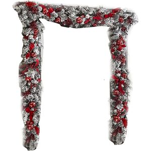 Unbranded (1.5 Long Garland) Front Door Christmas Wreath Red White Holiday Trim Exterior O Unbranded (1.5 Long Garland) Front Door Christmas Wreath Red White Holiday Trim Exterior O