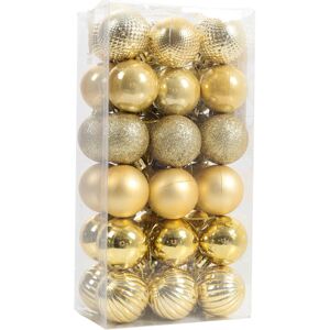 Living And Home (Gold) 36 Pieces Xmas Ball Ornament Christmas Tree Deluxe Bauble Set Living And Home (Gold) 36 Pieces Xmas Ball Ornament Christmas Tree Deluxe Bauble Set