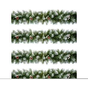 Premier 4 Artificial Christmas Garland Snow Tipped Berry Green Garland 2.7M Premier 4 Artificial Christmas Garland Snow Tipped Berry Green Garland 2.7M