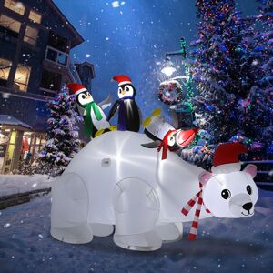 Living And Home Inflatable 6ft Polar Bear Xmas Decoration Holiday Air Blown Garden LED Light Up Living And Home Inflatable 6ft Polar Bear Xmas Decoration Holiday Air Blown Garden LED Light Up