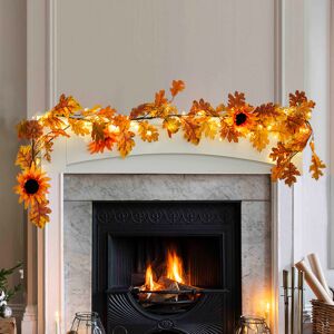 Living And Home 1.8M 6FT Autumn Chrismas LED Light Fall Leaf Pumpkin Sunflower Vine Home Decor Living And Home 1.8M 6FT Autumn Chrismas LED Light Fall Leaf Pumpkin Sunflower Vine Home Decor