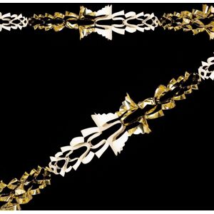 Foil Christmas Garland Decoration Premier Gold & Ivory Garland 2.7M Foil Christmas Garland Decoration Premier Gold & Ivory Garland 2.7M
