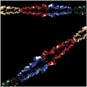 Foil Christmas Garland Decoration Premier Multi Coloured Garland 2.7M Foil Christmas Garland Decoration Premier Multi Coloured Garland 2.7M