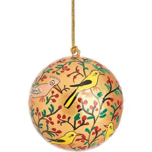 Christmas Tree Decoration Birds Gold Papier Mache Bauble Sass & Belle Christmas Tree Decoration Birds Gold Papier Mache Bauble Sass & Belle