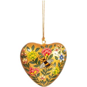 Christmas Tree Decoration Bee Floral Papier Mache Bauble Sass & Belle Christmas Tree Decoration Bee Floral Papier Mache Bauble Sass & Belle