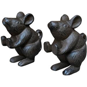 Selections Cast Iron Mouse Decorative Doorstop or Bookends (Set of 2) Selections Cast Iron Mouse Decorative Doorstop or Bookends (Set of 2)
