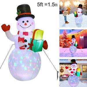 bedee 5ft Inflatable Snowman with Rotating LED Lights Christmas Decoration bedee 5ft Inflatable Snowman with Rotating LED Lights Christmas Decoration