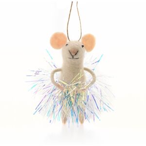 WIDDOP and Co. Christmas Tree Decoration Tinsel Fairy Mouse Hanging Bauble Ornament WIDDOP and Co. Christmas Tree Decoration Tinsel Fairy Mouse Hanging Bauble Ornament