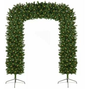 SHATCHI 2.4m Pre Lit Christmas Tree Door Arch Garland, 1.2m wide SHATCHI 2.4m Pre Lit Christmas Tree Door Arch Garland, 1.2m wide