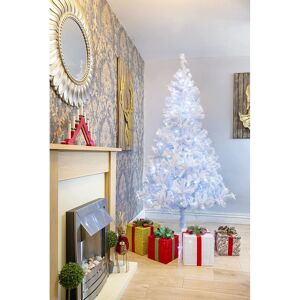 SHATCHI 4ft/120cm Pre Lit Artificial Christmas Tree Alaskan Pine White 230 Tips, 110 Whi SHATCHI 4ft/120cm Pre Lit Artificial Christmas Tree Alaskan Pine White 230 Tips, 110 Whi