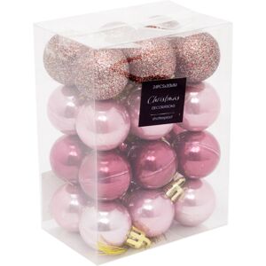 Carousel Home 24 Piece Pink Mini Christmas Baubles Christmas Tree Decorations Pink Xmas Ba Carousel Home 24 Piece Pink Mini Christmas Baubles Christmas Tree Decorations Pink Xmas Ba