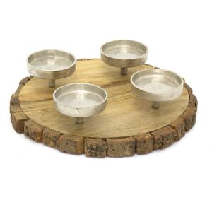 Carousel Home Tree Bark Multi Silver Metal Candle Holders Candelabra Rustic Wooden Tree Slic Carousel Home Tree Bark Multi Silver Metal Candle Holders Candelabra Rustic Wooden Tree Slic