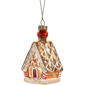 Sass & Belle Christmas Tree Decoration Festive Gingerbread House Glass Bauble Sass & Belle Christmas Tree Decoration Festive Gingerbread House Glass Bauble