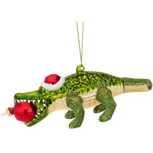 Sass & Belle Christmas Tree Decoration Festive alligator Hanging Glass Bauble Sass & Belle Christmas Tree Decoration Festive alligator Hanging Glass Bauble