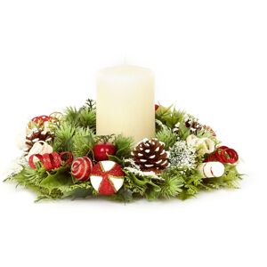 Premier Christmas Candle Ring Mini Wreath Artificial Decoration Spirals 30cm Premier Christmas Candle Ring Mini Wreath Artificial Decoration Spirals 30cm