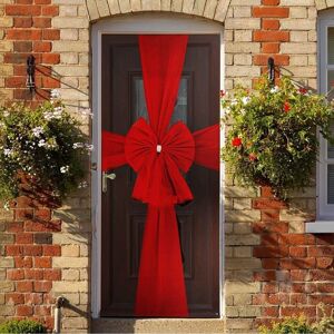 ZHIKE (Red) Christmas Door Bow Large Deluxe House Decoration Full Wrap Diamante Decor ZHIKE (Red) Christmas Door Bow Large Deluxe House Decoration Full Wrap Diamante Decor