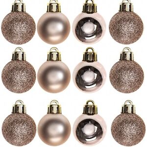 SHATCHI (24Pcs, Rose Gold) 30mm Christmas Baubles Shatterproof,Tree Decorations SHATCHI (24Pcs, Rose Gold) 30mm Christmas Baubles Shatterproof,Tree Decorations