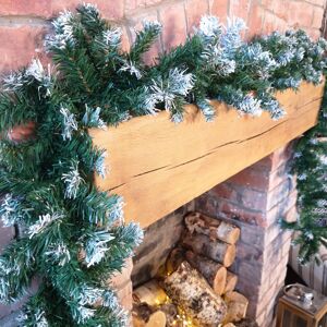 Premier 270cm (9ft) x 25cm Snow Tipped Green Christmas Garland Decoration Premier 270cm (9ft) x 25cm Snow Tipped Green Christmas Garland Decoration