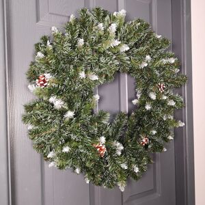 Transcon 60cm Snow King Fir Green Christmas Wreath with Pine Cones Transcon 60cm Snow King Fir Green Christmas Wreath with Pine Cones