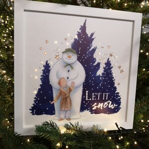 Snow Time The Snowman Light Up LED Illuminated Wall Canvas 30x30cm Christmas Decoration Snow Time The Snowman Light Up LED Illuminated Wall Canvas 30x30cm Christmas Decoration