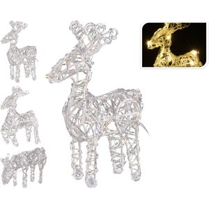 Carousel Frosted Acrylic White LED Light Up Christmas Reindeer Winter Decoration 20cm ~ s Carousel Frosted Acrylic White LED Light Up Christmas Reindeer Winter Decoration 20cm ~ s