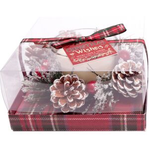 Carousel Home Christmas Wreath Scented Fragranced Candle Pot Ornament ~ Xmas Table Centrepiece Carousel Home Christmas Wreath Scented Fragranced Candle Pot Ornament ~ Xmas Table Centrepiece