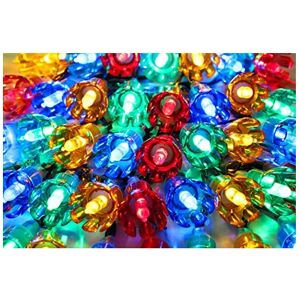 Christmas Concepts? 100 10m/33ft Retro Multi Coloured LED Petal Lights with 8 Fu Christmas Concepts? 100 10m/33ft Retro Multi Coloured LED Petal Lights with 8 Fu