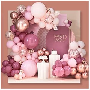 PartyWoo Dusty Rose Balloon Arch Kit, 140 pcs Pink Balloon Garland Kit, Rose Gol PartyWoo Dusty Rose Balloon Arch Kit, 140 pcs Pink Balloon Garland Kit, Rose Gol