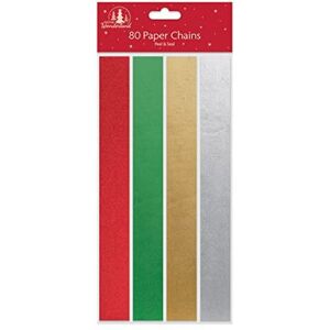 Tallon International 80 Christmas Paper Chains Traditional Festive Colours Self Adhesive Shiny Foil X Tallon International 80 Christmas Paper Chains Traditional Festive Colours Self Adhesive Shiny Foil X