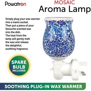 Powatron (Mosaic) Aroma Lamp Plug-In Wax Warmer Oil Burner 3D Night Light Diffuser Sooth Powatron (Mosaic) Aroma Lamp Plug-In Wax Warmer Oil Burner 3D Night Light Diffuser Sooth