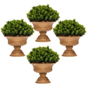 Costway 4 Pack Artificial Plants Small Faux Pine Cone Trees Indoor Fake Plants Costway 4 Pack Artificial Plants Small Faux Pine Cone Trees Indoor Fake Plants