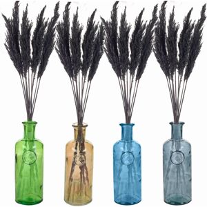 URBN Living (Grey, Black) 20cm Recycled Glass Vase + Wild Pampas Reed Stems URBN Living (Grey, Black) 20cm Recycled Glass Vase + Wild Pampas Reed Stems