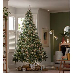 Habitat 8ft Oscar Pre-Lit Pine Cone Christmas Tree - Green Habitat 8ft Oscar Pre-Lit Pine Cone Christmas Tree - Green