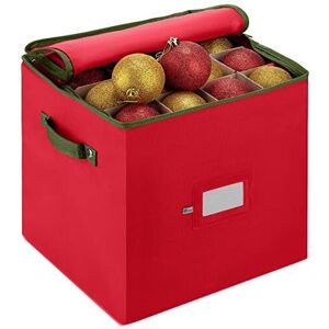 ZOBER Premium Christmas Bauble Storage Box With Dividers 64Compartment Xmas Ornament S ZOBER Premium Christmas Bauble Storage Box With Dividers 64Compartment Xmas Ornament S